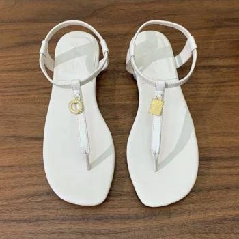 Loro Piana Mindil Infra Sandal in Lambskin LP6608 White 2025 (HH-25060608)