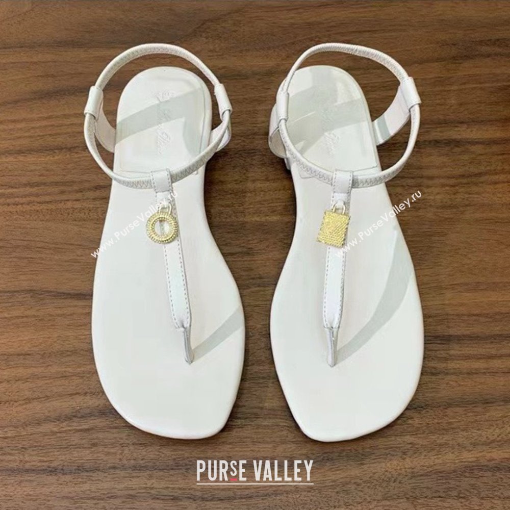 Loro Piana Mindil Infra Sandal in Lambskin LP6608 White 2025 (HH-25060608)