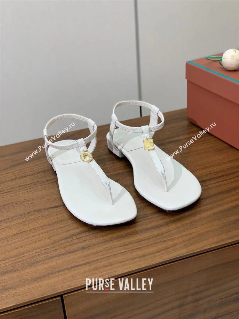 Loro Piana Mindil Infra Sandal in Lambskin LP6608 White 2025 (HH-25060608)
