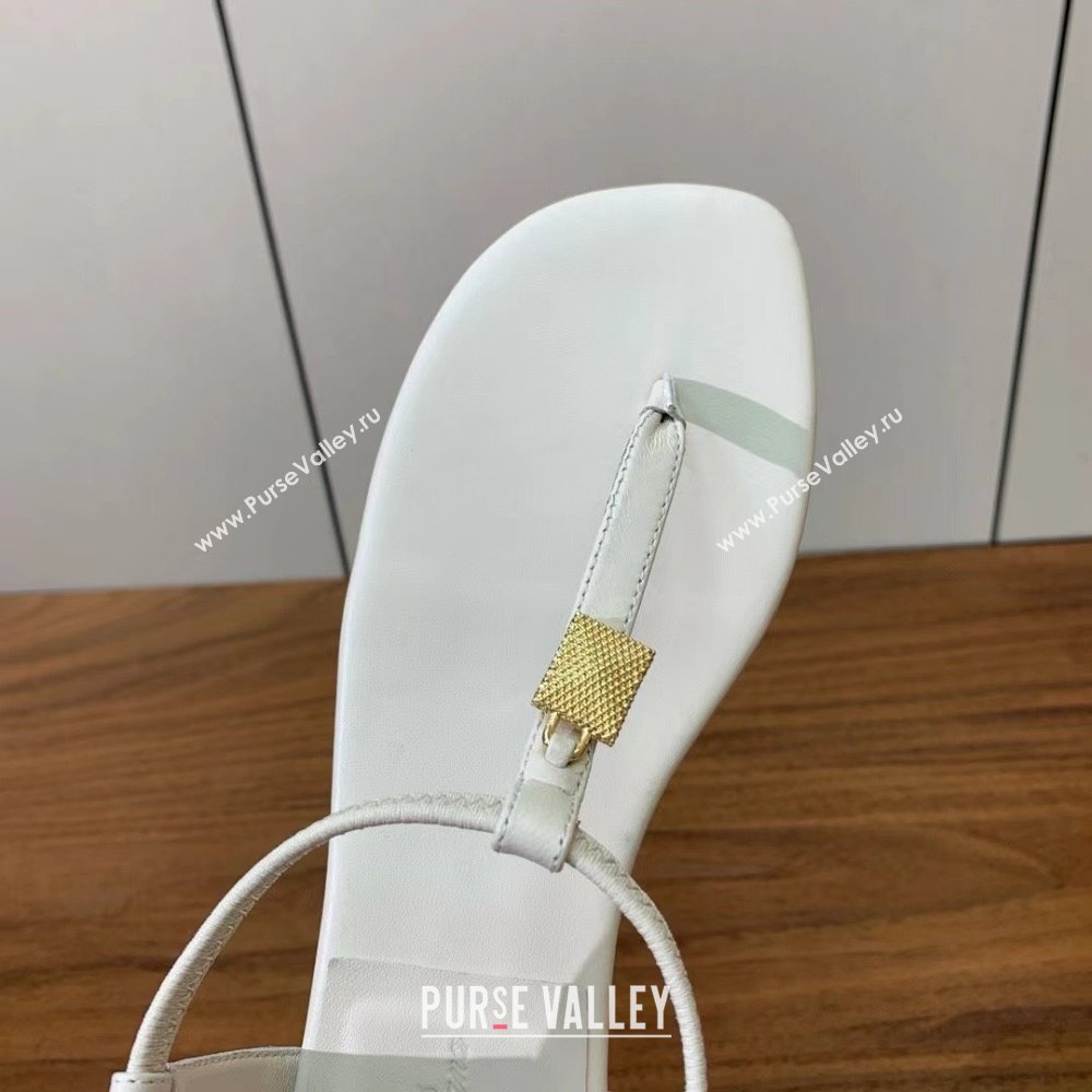 Loro Piana Mindil Infra Sandal in Lambskin LP6608 White 2025 (HH-25060608)