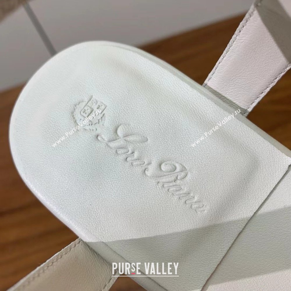 Loro Piana Mindil Infra Sandal in Lambskin LP6608 White 2025 (HH-25060608)