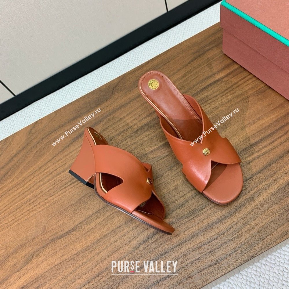 Loro Piana Vera Sandal in Calfskin 8cm Heel LP060526 Vinegar 2025 (HH-25060526)