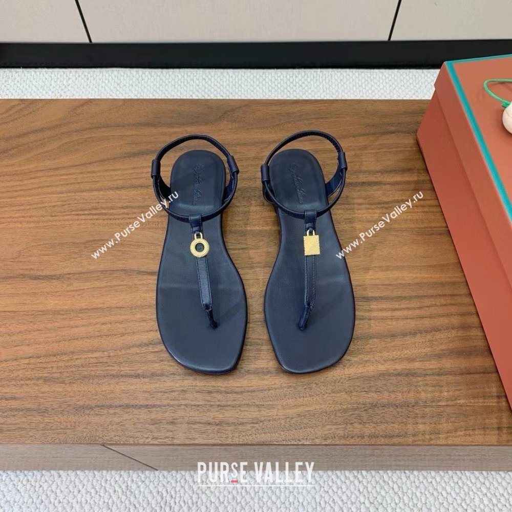 Loro Piana Mindil Infra Sandal in Lambskin LP6609 Blue 2025 (HH-25060609)