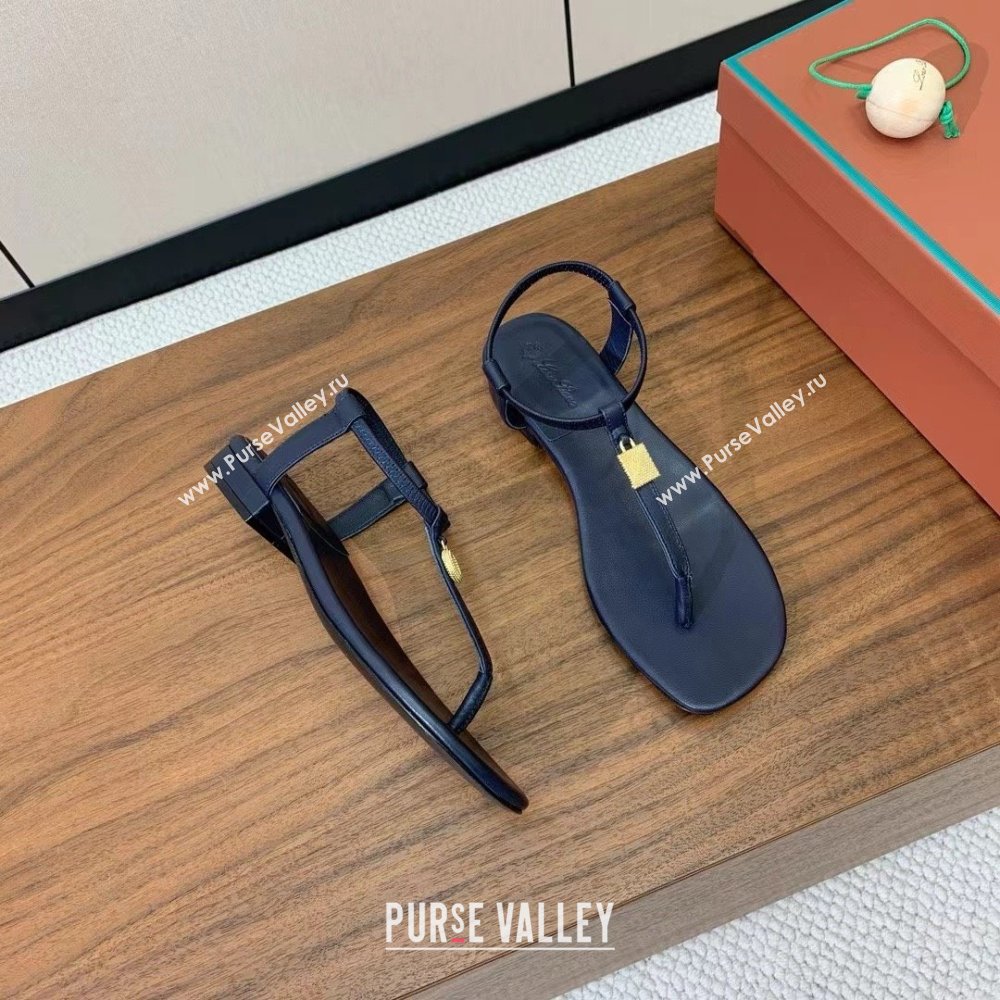 Loro Piana Mindil Infra Sandal in Lambskin LP6609 Blue 2025 (HH-25060609)