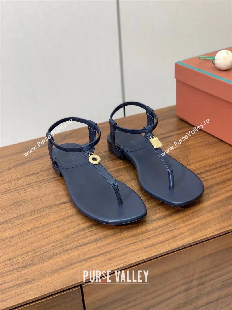 Loro Piana Mindil Infra Sandal in Lambskin LP6609 Blue 2025 (HH-25060609)