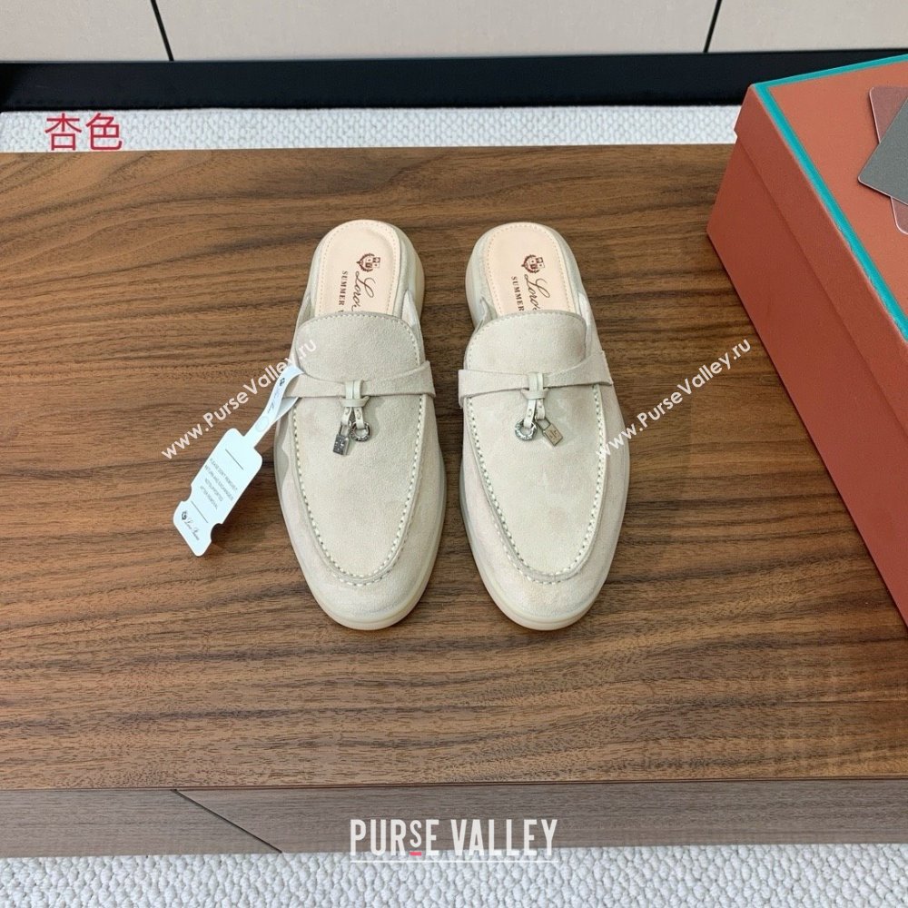 Loro Piana Charms Walk Babouche Loafer in Suede LP060501 Apricot 2025 (HH-25060501)
