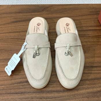 Loro Piana Charms Walk Babouche Loafer in Suede LP060501 Apricot 2025 (HH-25060501)