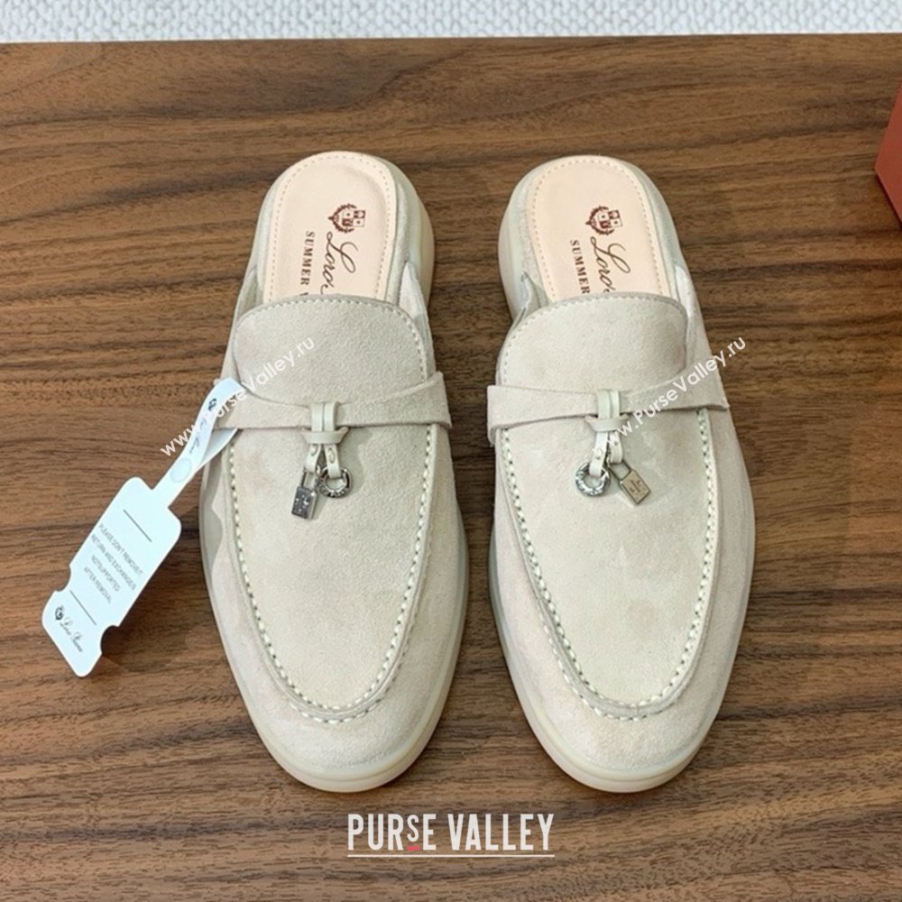 Loro Piana Charms Walk Babouche Loafer in Suede LP060501 Apricot 2025 (HH-25060501)