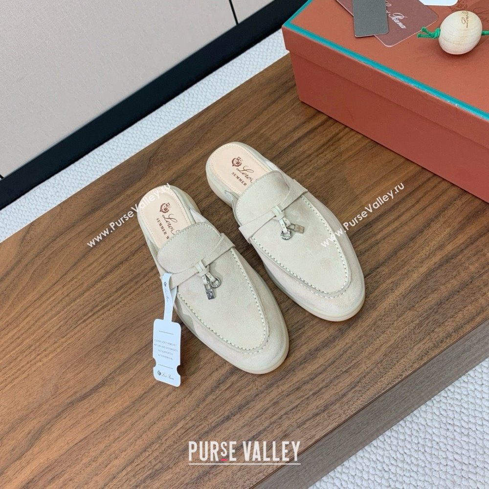 Loro Piana Charms Walk Babouche Loafer in Suede LP060501 Apricot 2025 (HH-25060501)