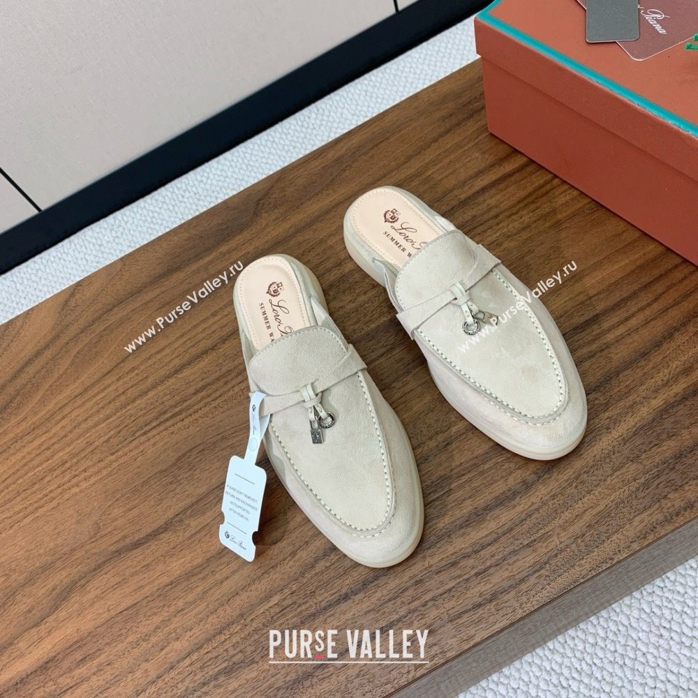 Loro Piana Charms Walk Babouche Loafer in Suede LP060501 Apricot 2025 (HH-25060501)