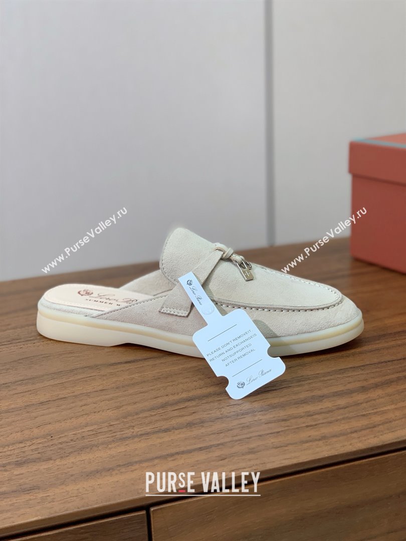 Loro Piana Charms Walk Babouche Loafer in Suede LP060501 Apricot 2025 (HH-25060501)