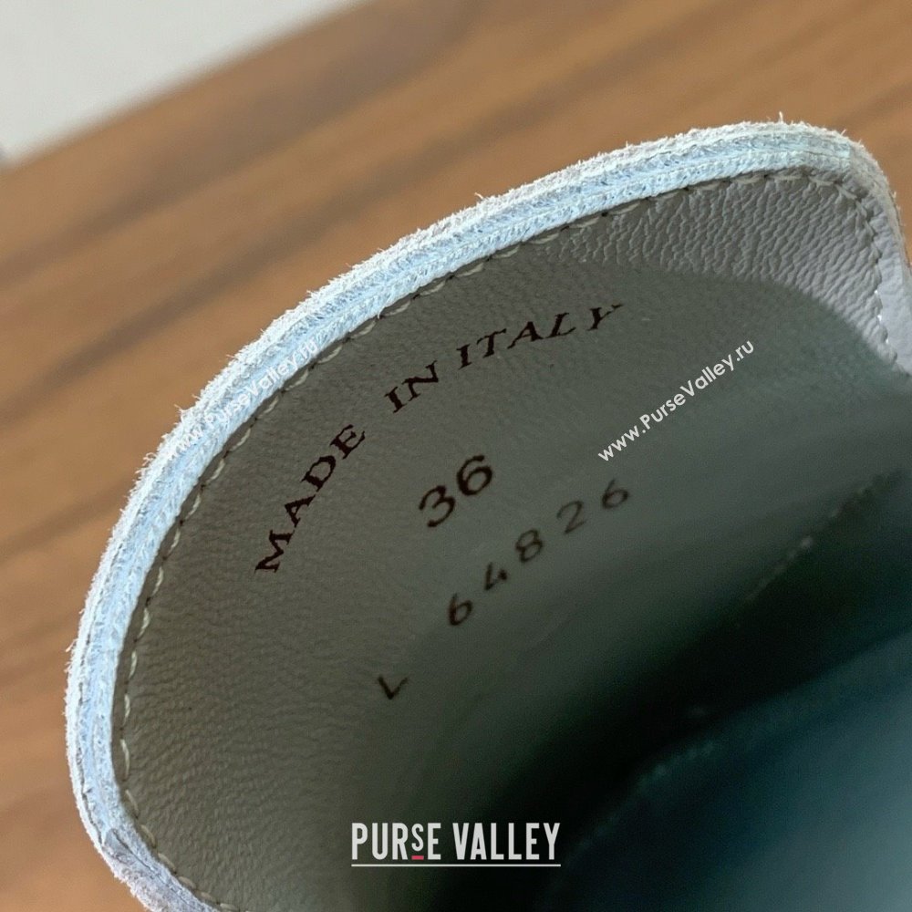 Loro Piana Charms Walk Babouche Loafer in Suede LP060503 Pearl Grey 2025 (HH-25060503)