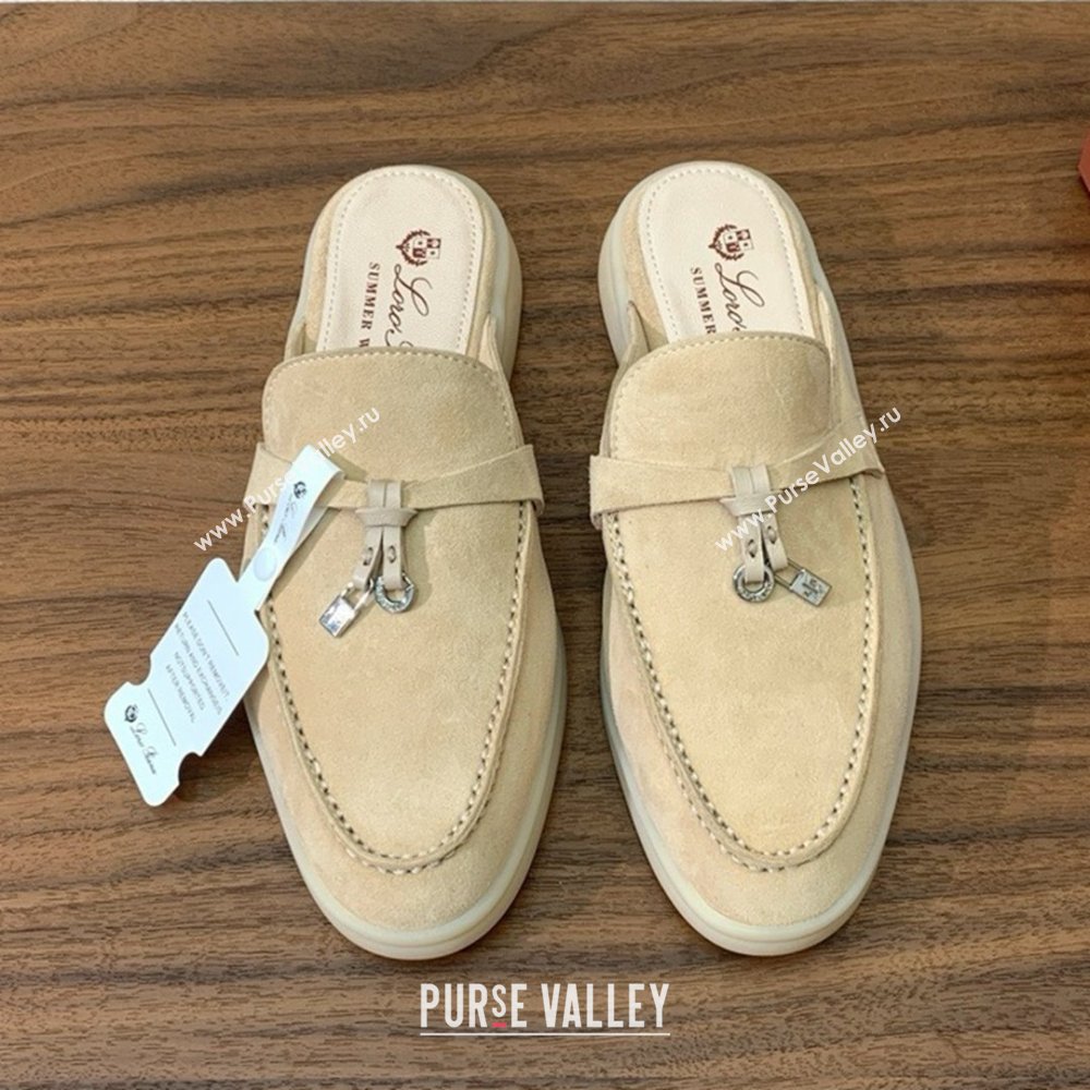 Loro Piana Charms Walk Babouche Loafer in Suede LP060505 387 Apricot 2025 (HH-25060605)