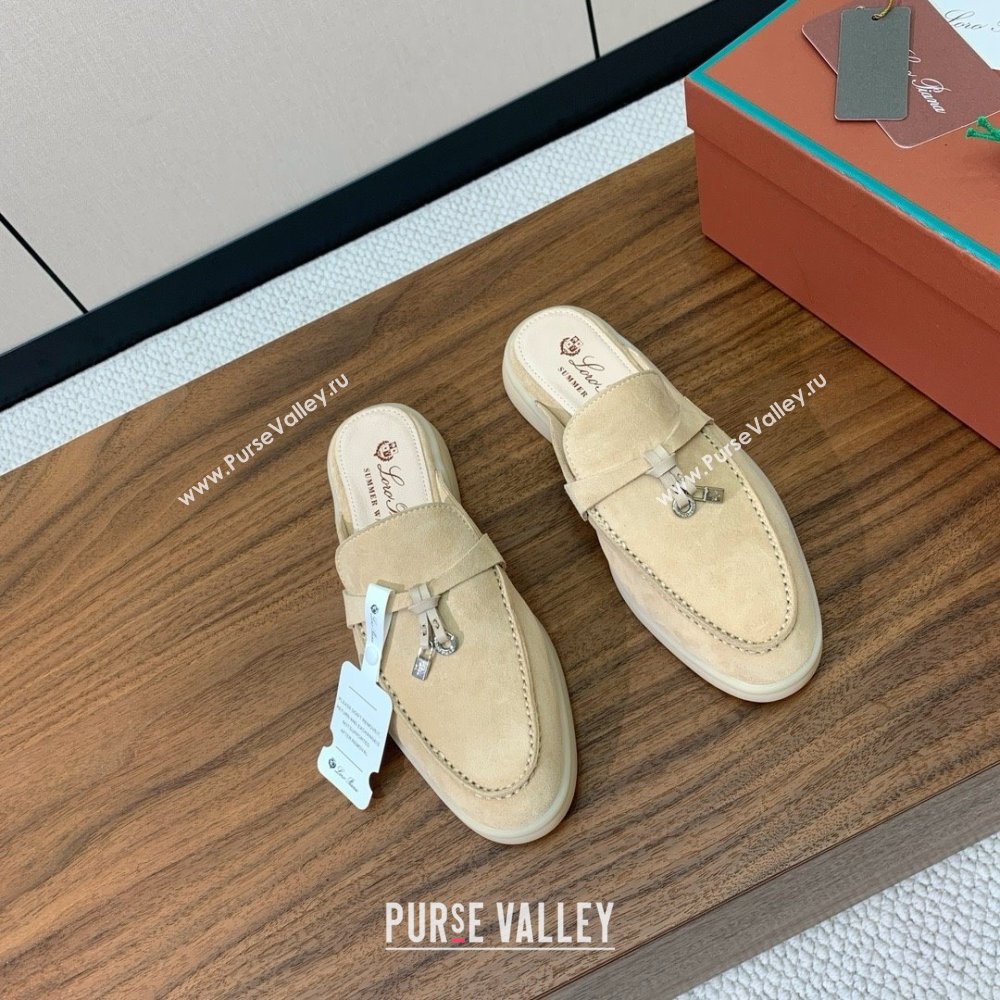 Loro Piana Charms Walk Babouche Loafer in Suede LP060505 387 Apricot 2025 (HH-25060605)