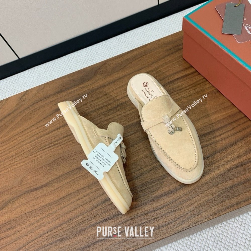 Loro Piana Charms Walk Babouche Loafer in Suede LP060505 387 Apricot 2025 (HH-25060605)