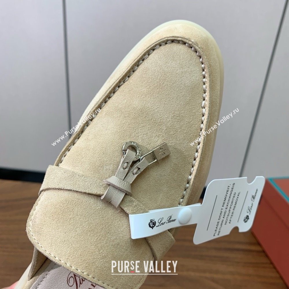 Loro Piana Charms Walk Babouche Loafer in Suede LP060505 387 Apricot 2025 (HH-25060605)