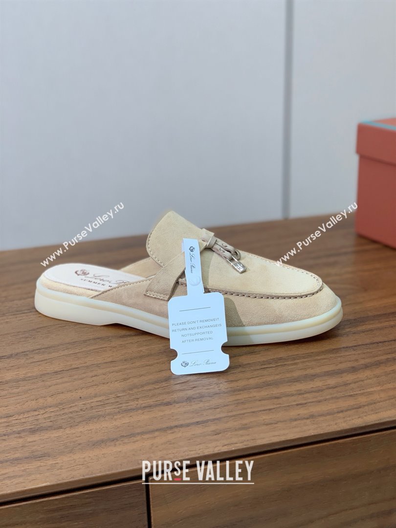 Loro Piana Charms Walk Babouche Loafer in Suede LP060505 387 Apricot 2025 (HH-25060605)