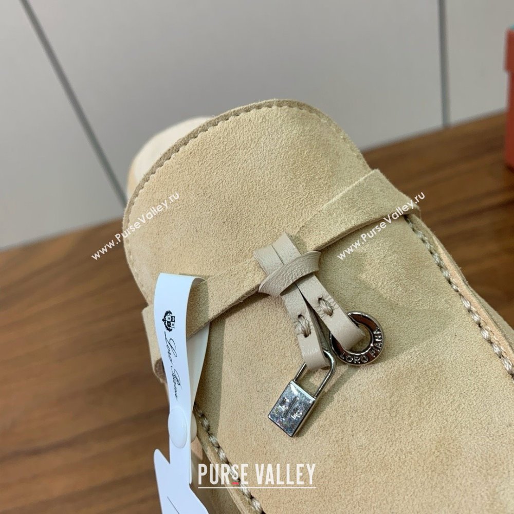 Loro Piana Charms Walk Babouche Loafer in Suede LP060505 387 Apricot 2025 (HH-25060605)