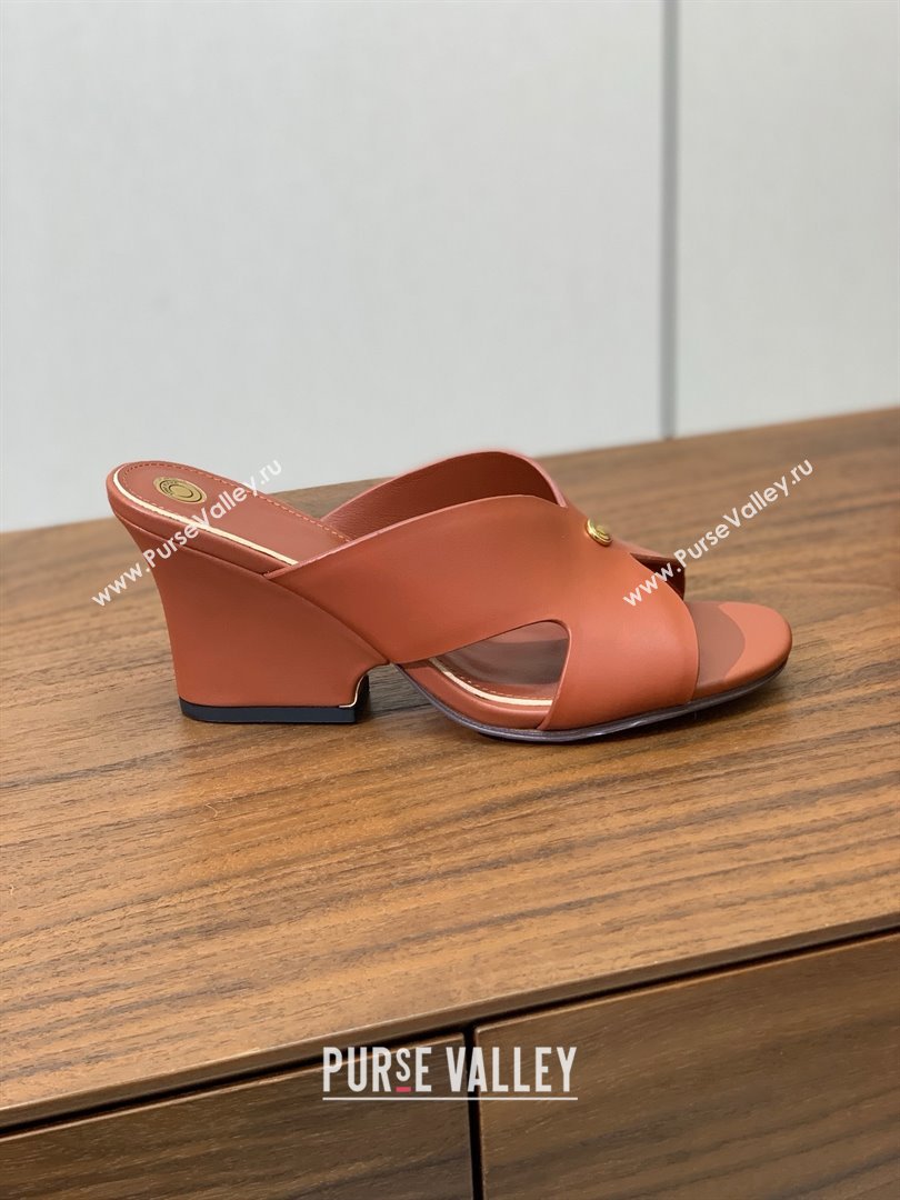 Loro Piana Vera Sandal in Calfskin 8cm Heel LP060526 Vinegar 2025 (HH-25060526)