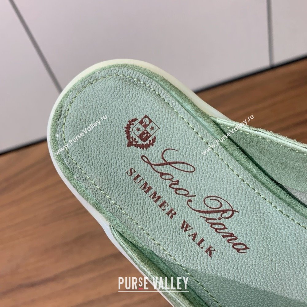 Loro Piana Charms Walk Babouche Loafer in Suede LP060506 Green 2025 (HH-25060506)