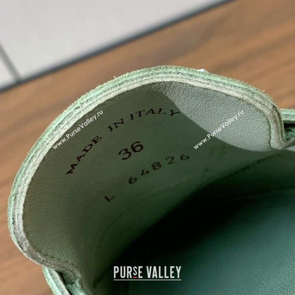 Loro Piana Charms Walk Babouche Loafer in Suede LP060506 Green 2025 (HH-25060506)