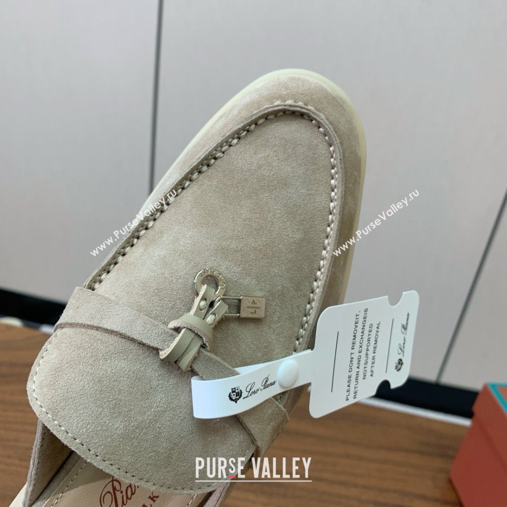 Loro Piana Charms Walk Babouche Loafer in Suede LP060507 Khaki 2025 (HH-25060507)