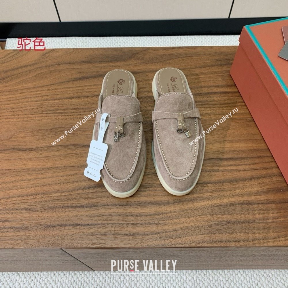 Loro Piana Charms Walk Babouche Loafer in Suede LP060509 Camel 2025 (HH-25060509)