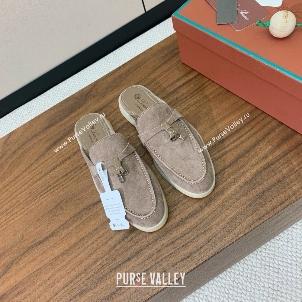 Loro Piana Charms Walk Babouche Loafer in Suede LP060509 Camel 2025 (HH-25060509)