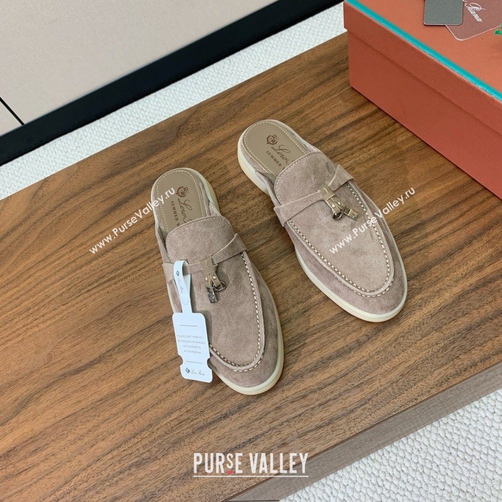 Loro Piana Charms Walk Babouche Loafer in Suede LP060509 Camel 2025 (HH-25060509)