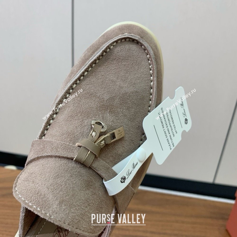 Loro Piana Charms Walk Babouche Loafer in Suede LP060509 Camel 2025 (HH-25060509)