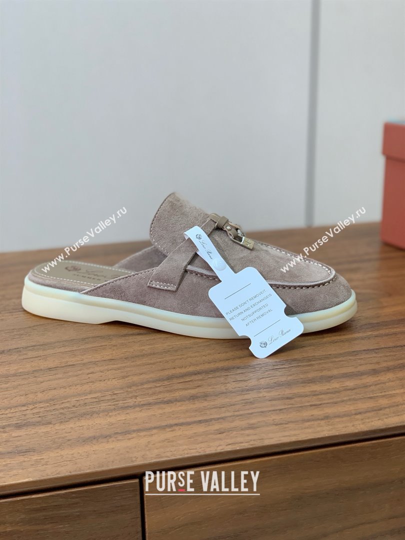 Loro Piana Charms Walk Babouche Loafer in Suede LP060509 Camel 2025 (HH-25060509)