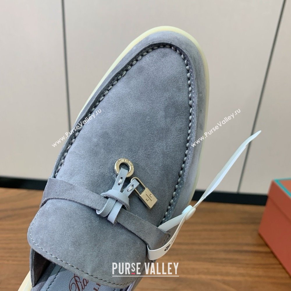 Loro Piana Charms Walk Babouche Loafer in Suede LP060510 Deep Grey 2025 (HH-25060510)