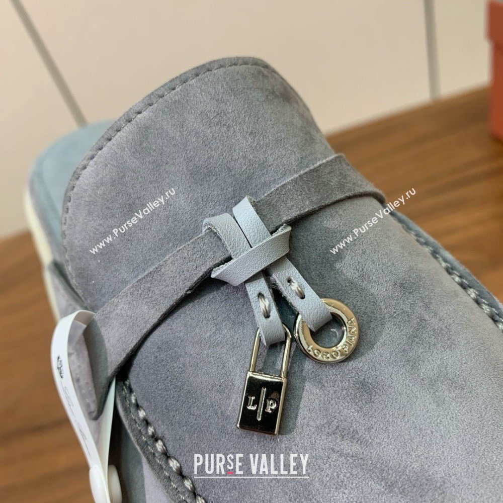 Loro Piana Charms Walk Babouche Loafer in Suede LP060510 Deep Grey 2025 (HH-25060510)