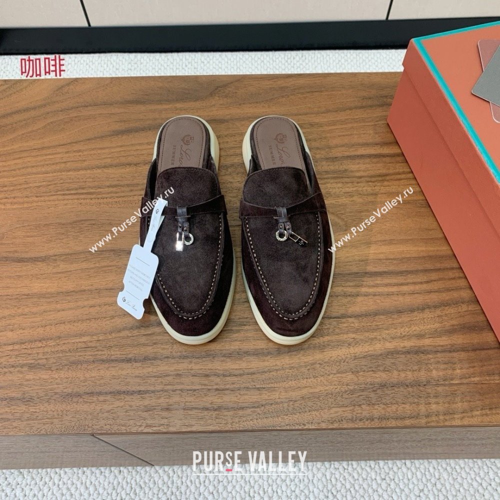 Loro Piana Charms Walk Babouche Loafer in Suede LP060511 Coffee 2025 (HH-25060511)
