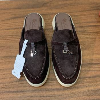 Loro Piana Charms Walk Babouche Loafer in Suede LP060511 Coffee 2025 (HH-25060511)