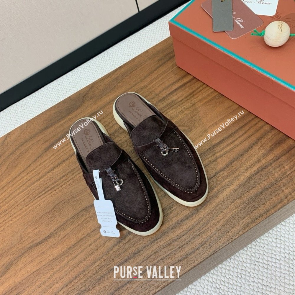 Loro Piana Charms Walk Babouche Loafer in Suede LP060511 Coffee 2025 (HH-25060511)