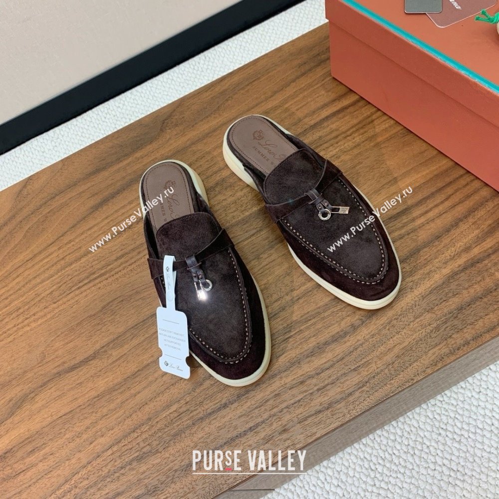 Loro Piana Charms Walk Babouche Loafer in Suede LP060511 Coffee 2025 (HH-25060511)