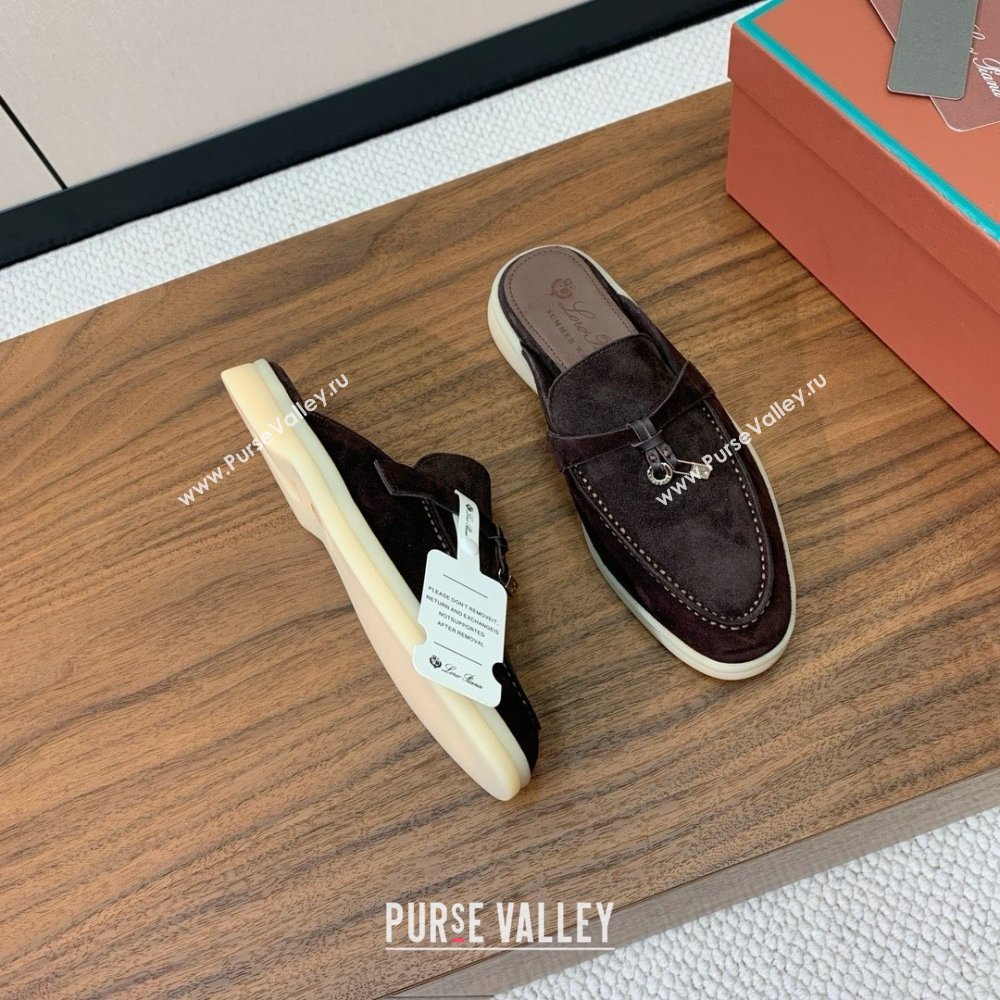 Loro Piana Charms Walk Babouche Loafer in Suede LP060511 Coffee 2025 (HH-25060511)