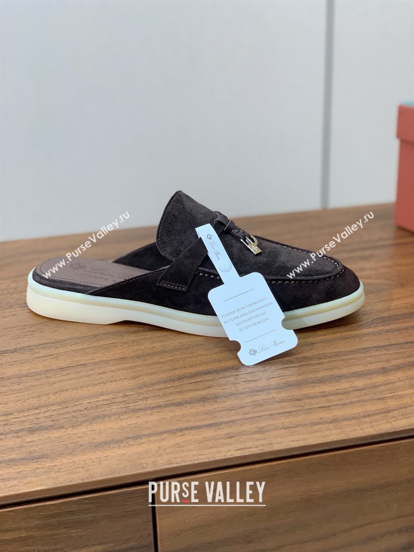 Loro Piana Charms Walk Babouche Loafer in Suede LP060511 Coffee 2025 (HH-25060511)
