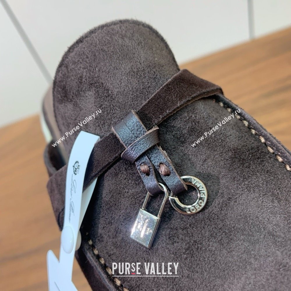 Loro Piana Charms Walk Babouche Loafer in Suede LP060511 Coffee 2025 (HH-25060511)