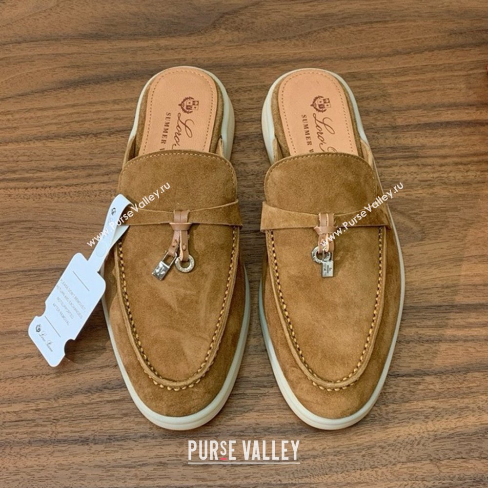 Loro Piana Charms Walk Babouche Loafer in Suede LP060512 Brown 2025 (HH-25060512)