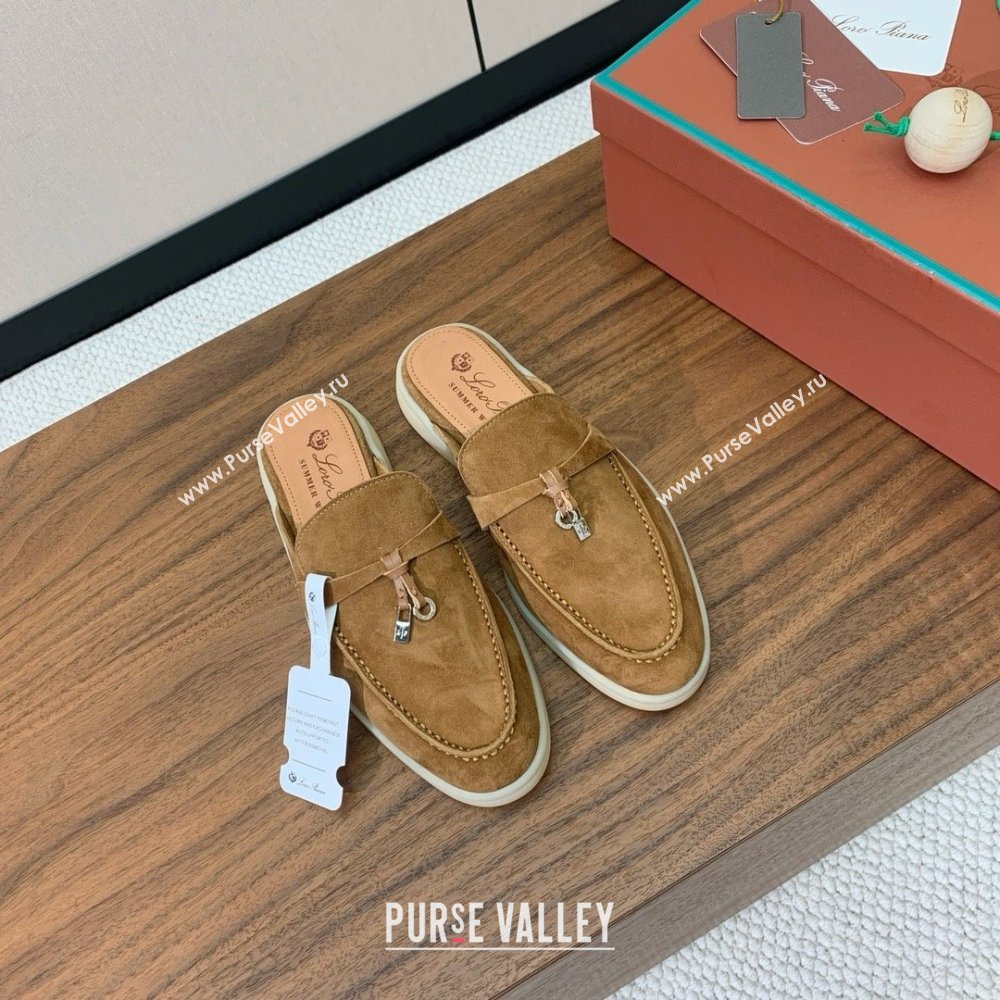 Loro Piana Charms Walk Babouche Loafer in Suede LP060512 Brown 2025 (HH-25060512)