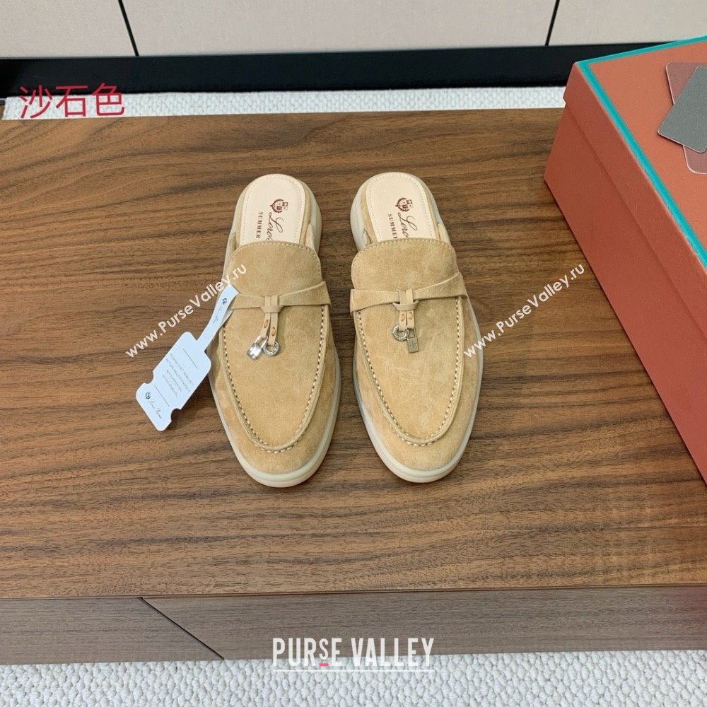 Loro Piana Charms Walk Babouche Loafer in Suede LP060514 Sand 2025 (HH-25060514)