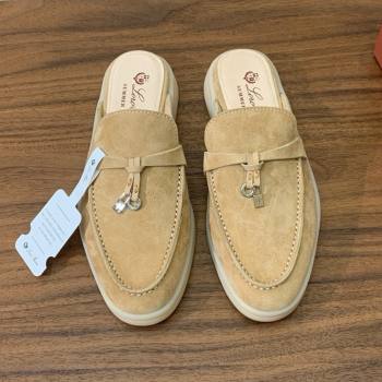 Loro Piana Charms Walk Babouche Loafer in Suede LP060514 Sand 2025 (HH-25060514)