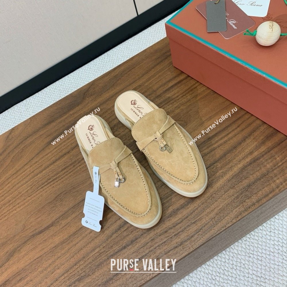 Loro Piana Charms Walk Babouche Loafer in Suede LP060514 Sand 2025 (HH-25060514)