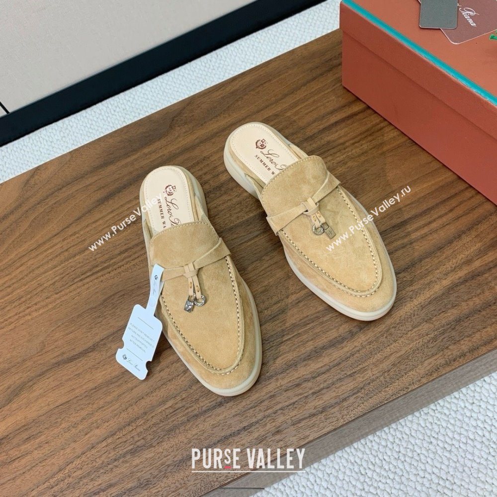 Loro Piana Charms Walk Babouche Loafer in Suede LP060514 Sand 2025 (HH-25060514)