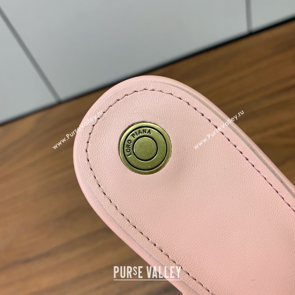 Loro Piana Vera Sandal in Calfskin 8cm Heel LP060527 Pink 2025 (HH-25060527)