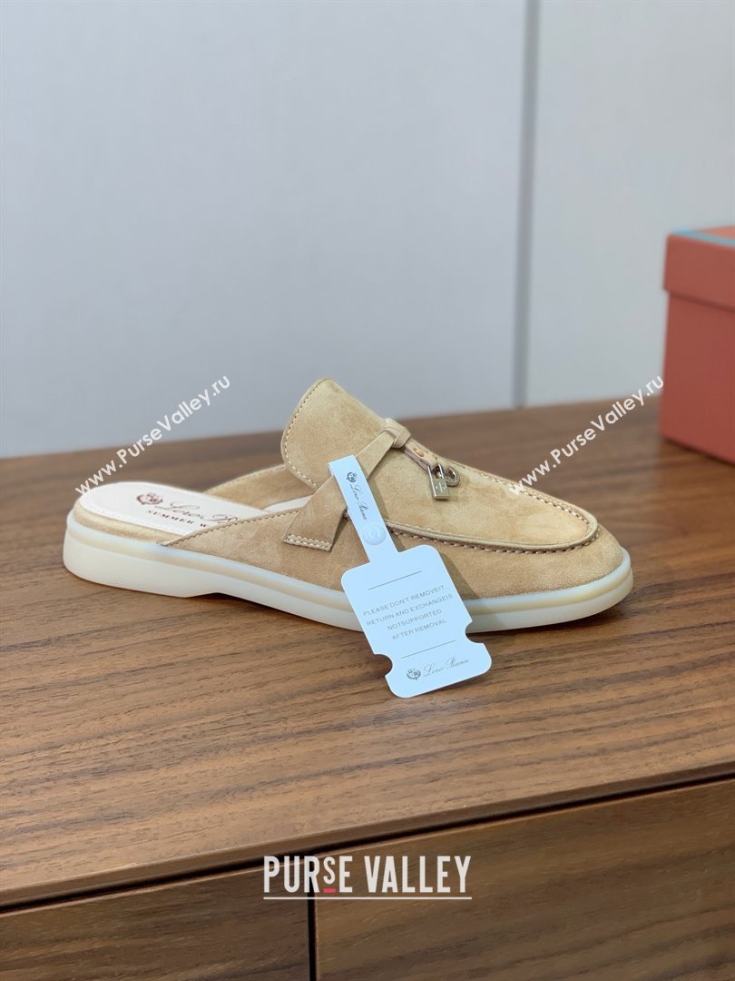 Loro Piana Charms Walk Babouche Loafer in Suede LP060514 Sand 2025 (HH-25060514)