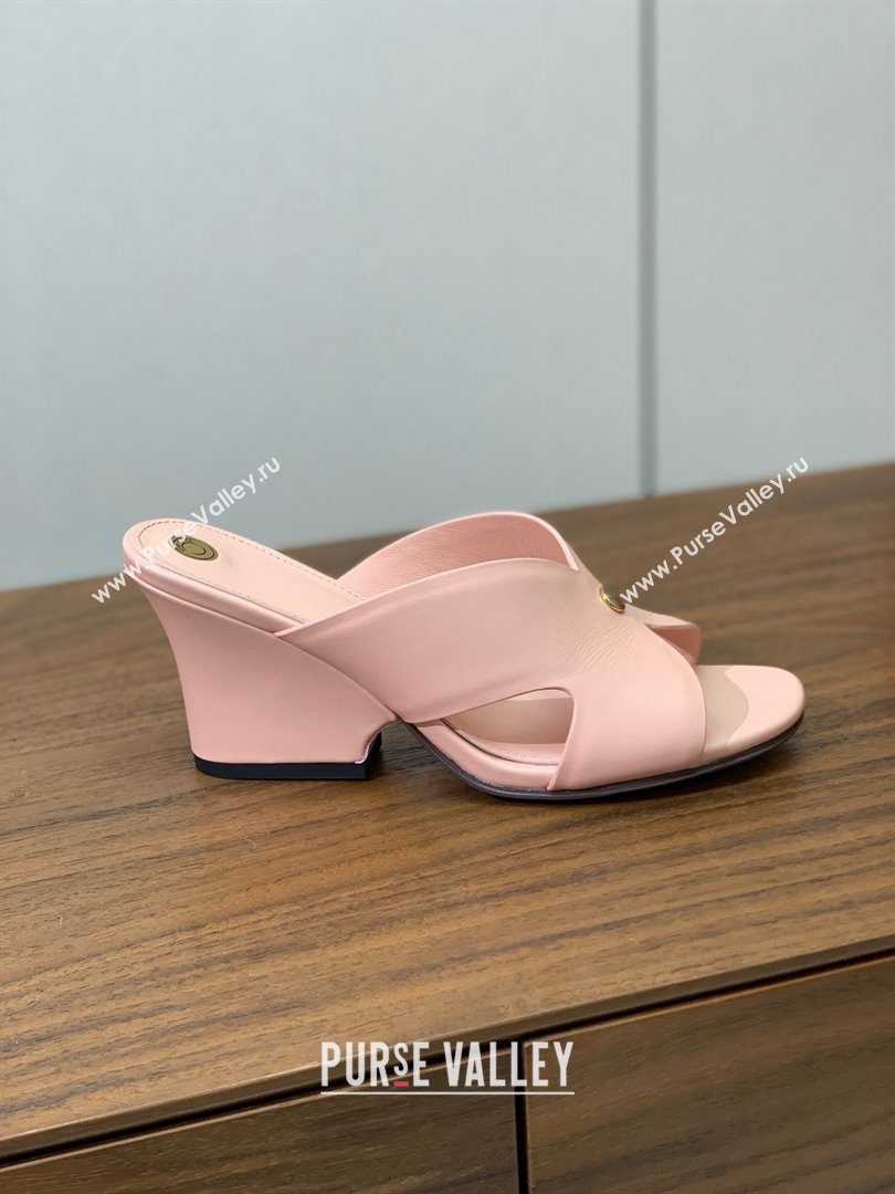 Loro Piana Vera Sandal in Calfskin 8cm Heel LP060527 Pink 2025 (HH-25060527)