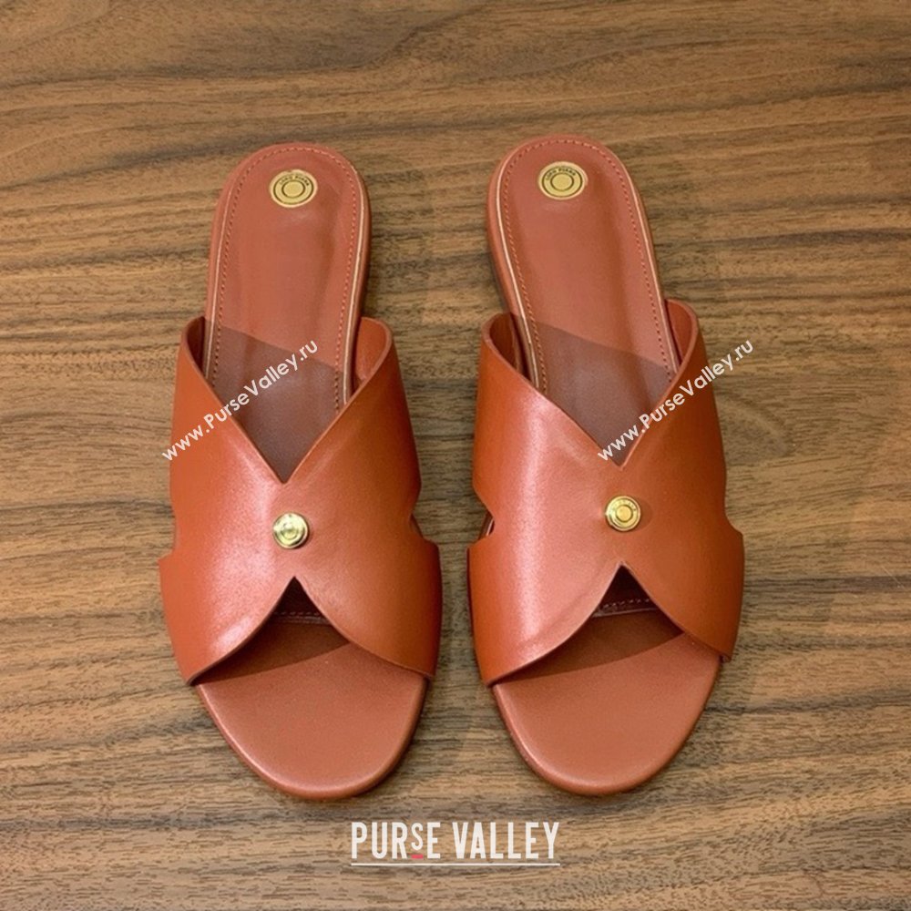 Loro Piana Vera Flat Sandal in Calfskin LP060529 Vinegar 2025 (HH-25060529)